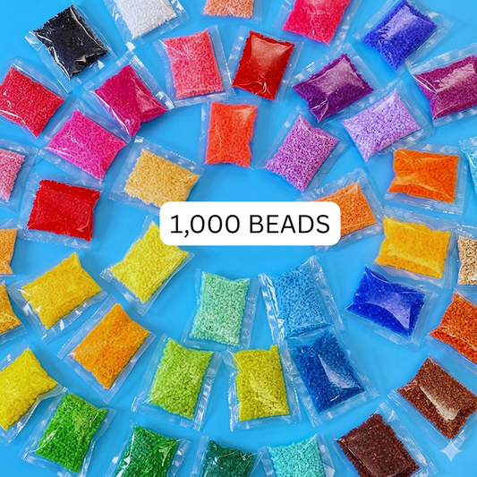 Fuse Beads Refill Pack — 1,000 Beads | Single Color | 2.6mm Mini | 300+ Colors