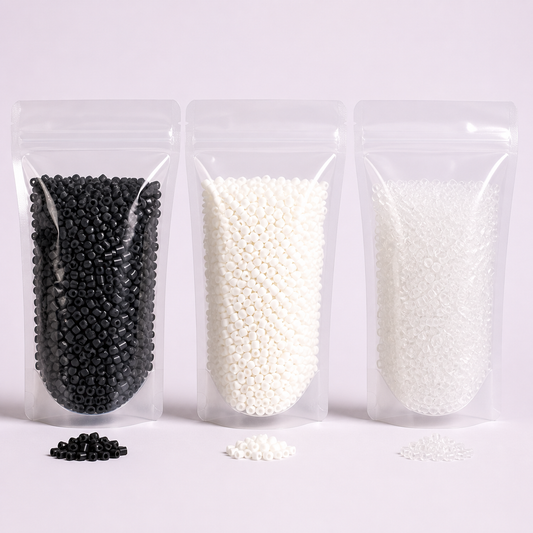 Black white and clear 2.6 mm mini fuse bead bulk refills
